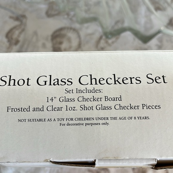 SALE Crystal Shot Glass Checkers Set - Picture 2 of 3